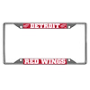 14793 Chrome-Metal License Plate Frame, 6.25 in. x 12.25 in., Detroit Red Wings - image 1