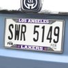14796 Chrome-Metal License Plate Frame, 6.25 in. x 12.25 in., Los Angeles Lakers [Purple Logo] - image 2