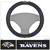 15621 Embroidered Steering Wheel Cover, Baltimore Ravens [Black] - image 1