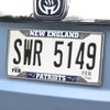 17211 Chrome-Metal License Plate Frame, 6.25 in. x 12.25 in., New England Patriots [Navy Logo] - image 2