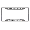 17212 Chrome-Metal License Plate Frame, 6.25 in. x 12.25 in., Pittsburgh Steelers [Black Logo] - image 1