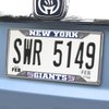21384 Chrome-Metal License Plate Frame, 6.25 in. x 12.25 in., New York Giants [Dark Blue Logo] - image 2