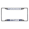 21391 Chrome-Metal License Plate Frame, 6.25 in. x 12.25 in., Tennessee Titans [Blue Logo]