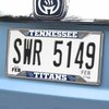 21391 Chrome-Metal License Plate Frame, 6.25 in. x 12.25 in., Tennessee Titans [Blue Logo] - image 2