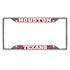 21531 Chrome-Metal License Plate Frame, 6.25 in. x 12.25 in., Houston Texans [Red Logo]