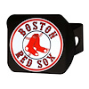 26528 Black-Metal Hitch Cover w/ 3D Color Emblem, Boston Red Sox [Black] - image 1