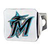 26630 Hitch Cover w/ 3D Color Emblem, Miami Marlins [Chrome] - image 1