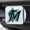 26630 Hitch Cover w/ 3D Color Emblem, Miami Marlins [Chrome] - image 2