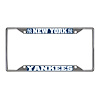 26658 Chrome-Metal License Plate Frame, 6.25 in. x 12.25 in., New York Yankees [Blue Logo] - image 1