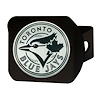 26740 Black-Metal Hitch Cover w/ Chrome-Metal 3D Emblem, Toronto Blue Jays [Black] - image 1