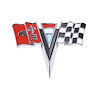 5216 Front X-Flag Emblem 1963-64 Chevy Corvette - image 1