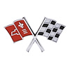 5232 Front X-Flag Emblem 1965 Chevy Corvette - image 1