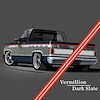 9003 1981-91 GM Full-Size Truck 2-Tone Paint Break Stripe Kit, Vermillion/Light Slate - image 1