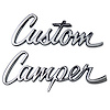 9843 Door “Custom Camper” Emblem W/Fasteners for 1969-1972 GMC Trucks - image 1