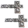 9914 Front Fender Emblem Set 1981-1987 Chevy Silverado 1500 - "Silverado 10" - image 1