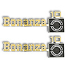 9924 1976-80 Chevy Truck Front Fender "Bonanza 10" Emblems W/Fasteners, Pair - image 1
