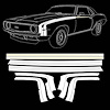TPG-6734 Stencil And White Vinyl Hockey Stick Stripe Kit For 1969 Chevy Camaro SS - image 1