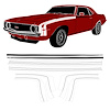 TPG-6735 Stencil And Black Vinyl Hockey Stick Stripe Kit For 1969 Chevy Camaro SS - image 1