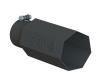 Lucky 7 Exhaust Tip, 2.5 in. Inlet/4 in. Outlet x 10 in. Length, 304 Stainless Steel, Straight Cut [Black Powder Coat Finish] - image 1