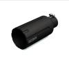 GEM Billet Exhaust Tip, 4 in. Inlet/5 in. Outlet x 12 in. Length, Aluminum/304 Stainless Steel, BARREL Cut [Black Finish] - image 1