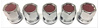 124BA Rally II Bulge Acorn Lug Nuts [Red Insert] - image 1