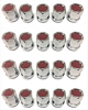 126BAS 1/2 in.-20 Rally II Bulge Acorn Lug Nuts [Red Inserts] - image 1