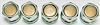 127BA 7/16 in.-20 Rally II Bulge Acorn Lug Nuts [Gold Inserts] - image 1
