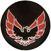 Snowflake Wheel Center Cap Insert Black with Red Bird - image 1