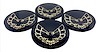 Center Cap Inserts for 1977-1981 Pontiac Firebird Snowflake and Turbo Wheels [Black with Gold Outline Bird] - image 1