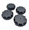 898061R4 Wheel Center Cap Set for 1989-1991 Ford Saleen Mustang w/16 in. 5-Spoke Wheels [Black] - image 1