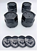 BCSBC1 Black Center Cap Set for 1977-1981 Pontiac Firebird [Chrome Outline Bird Inserts] - image 1