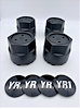 BCSYR1CHR1 Black Center Cap Set [Chrome YR1 Inserts] - image 1
