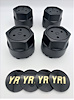BCSYR1GLD1 Black Center Cap Set [Gold YR1 Inserts] - image 1