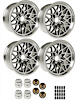 BSF179KGM 17" X 9" Black Snowflake Wheel Kit [Gold Bird Inserts] - image 1