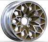 BSFW158GLD Bandit Snowflake Wheel Size: 15" x 8" 1977-1981 Pontiac Trans Am Design [Silver/Gold]