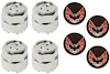 Wheel Center Cap and Red Insert Set