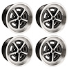 CMW179BLKS GM Magnum Wheel Set [Size: 17" x 9"] Finish: Black Powder Coated w/Machined Lip - image 1