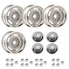 CRWSD2 Corvette Rally Staggered Wheel Kit [Size: 17" x 8"/9"] Finish: Silver Powder Coated w/Machined Lip - image 1