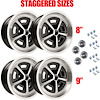 FMWS1 Ford Magnum Staggered Wheel Kit [Size: 17" x 8"/9"] - image 1