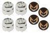 GBAN179KG Bandit Snowflake Wheel Size: 17" x 9" 1977-1981 Pontiac Trans Am Design [Silver/Gold, Gold Birds] - image 2
