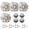 GCRW178DK Corvette Rally Wheel Kit [Size: 17" x 8"] Finish: Silver Powder Coated w/Machined Lip - image 1