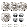 GCRW178DKT Corvette Rally Wheel Kit [Size: 17" x 8"] Finish: Silver Powder Coated w/Machined Lip - image 1