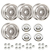 Cast Aluminum Corvette Rally Wheel Kit (4) 17" x 9" with 5" Backspacing