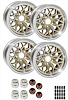 GSF158KRM 15" X 8" Gold Snowflake Wheel Kit [Red Bird Inserts] - image 1