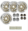 GSF179KGGLD 17" X 9" Gold Snowflake Wheel Kit [Gold Bird Inserts]