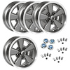 GZW1784K 5-Spoke Wheel Kit [Size: 17" x 8"] Finish: Gunmetal Gray w/Machined Lip - image 1
