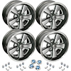 GZW1794K 5-Spoke Rally Wheel kit [Size: 17" x 9"] Finish: Gunmetal Gray w/Machined Lip - image 1