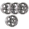 GZW1794K 5-Spoke Rally Wheel kit [Size: 17" x 9"] Finish: Gunmetal Gray w/Machined Lip - image 2