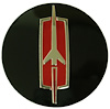 Center Cap Insert for Olds SSII Wheels [Black with Red Rocket]