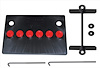 MBC24RED2 Battery Topper with Battery Strap for 1970-1974 Mopar A-Body Models [Red Caps] - image 1